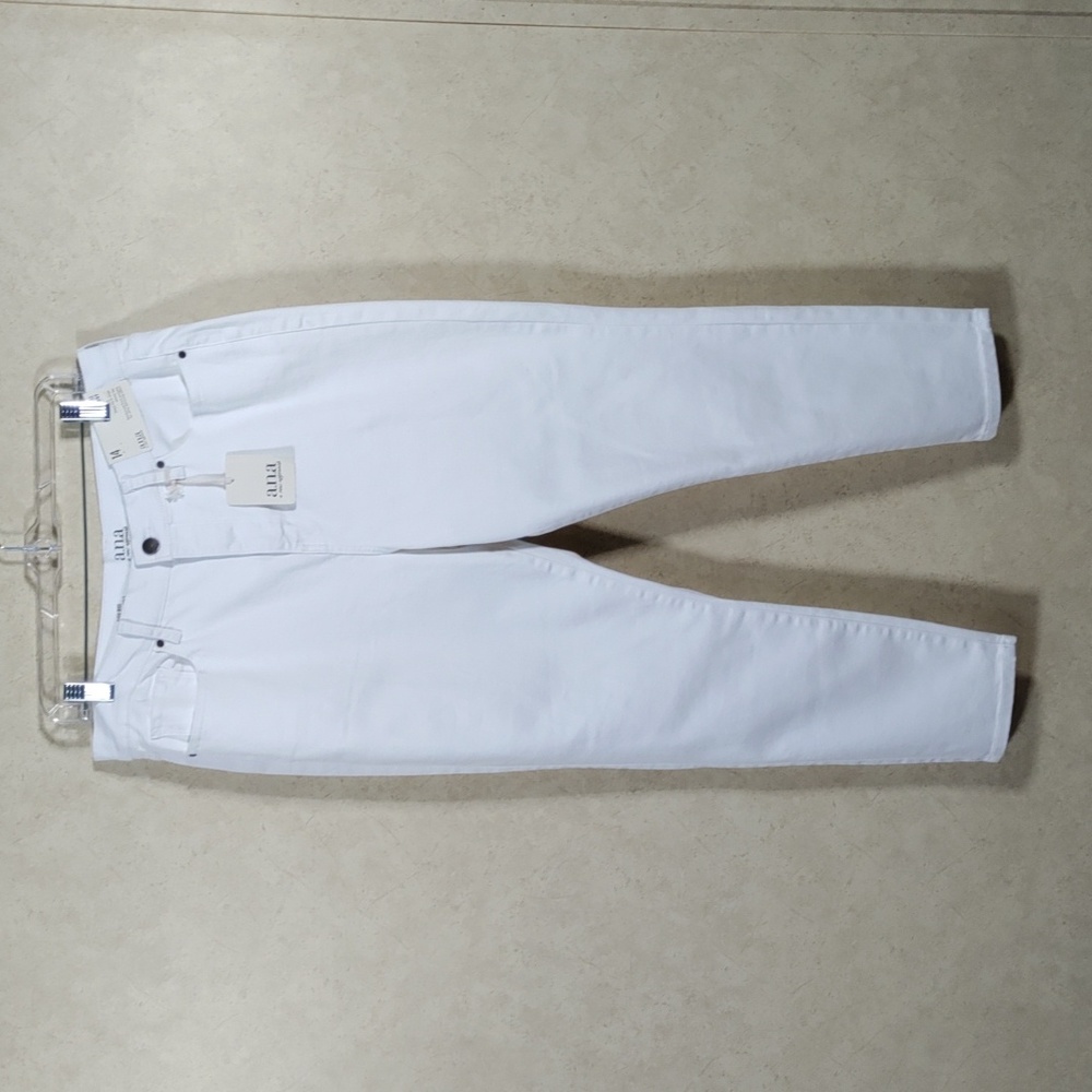 6171 ANA white high rise skinny ankle jeans 14 NWT
